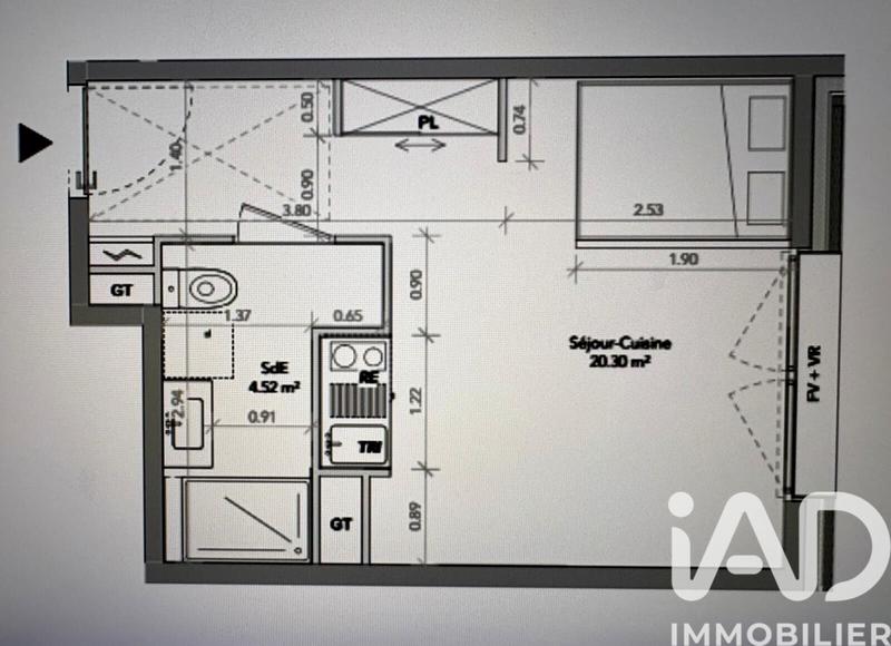 Appartement - 25 m² - 1 pièce