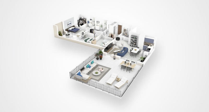 Appartement - 108 m² - 4 pièces