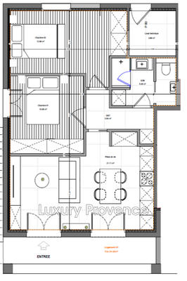 Appartement - 55 m² - 3 pièces