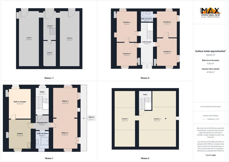 Maison ancienne - 182 m² - 5 pièces
