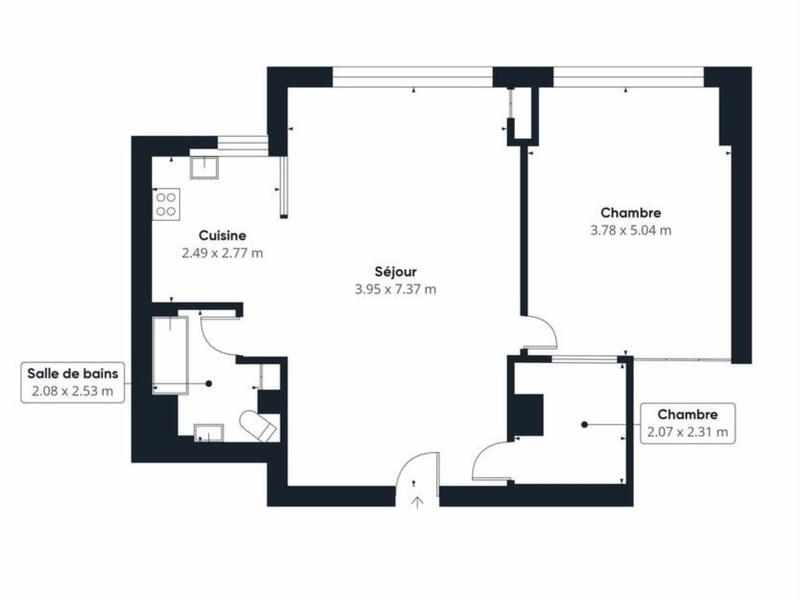 Appartement - 68 m² - 2 pièces