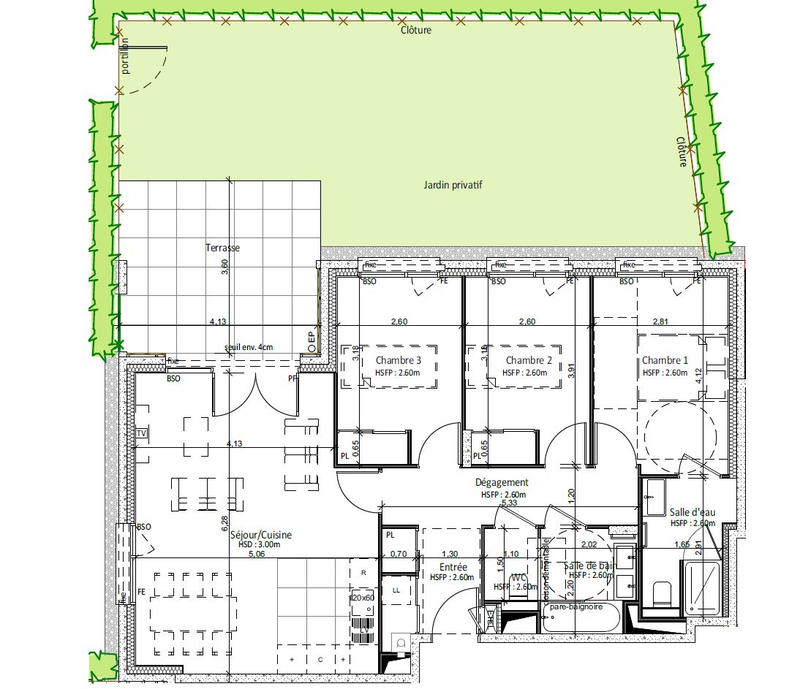 Appartement - 84 m² - 4 pièces