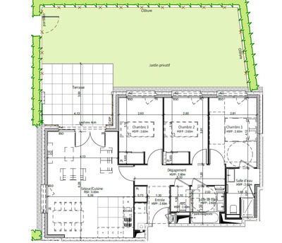 Appartement - 84 m² - 4 pièces