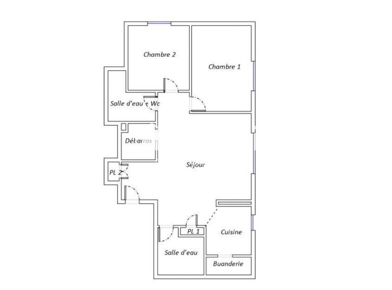 Appartement - 75 m² - 3 pièces