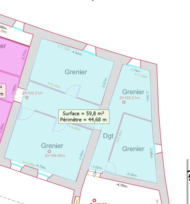 Appartement - 59 m² - 3 pièces