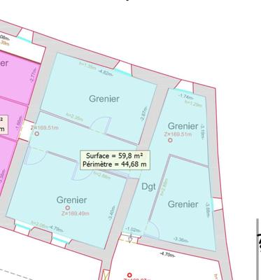 Appartement - 59 m² - 3 pièces