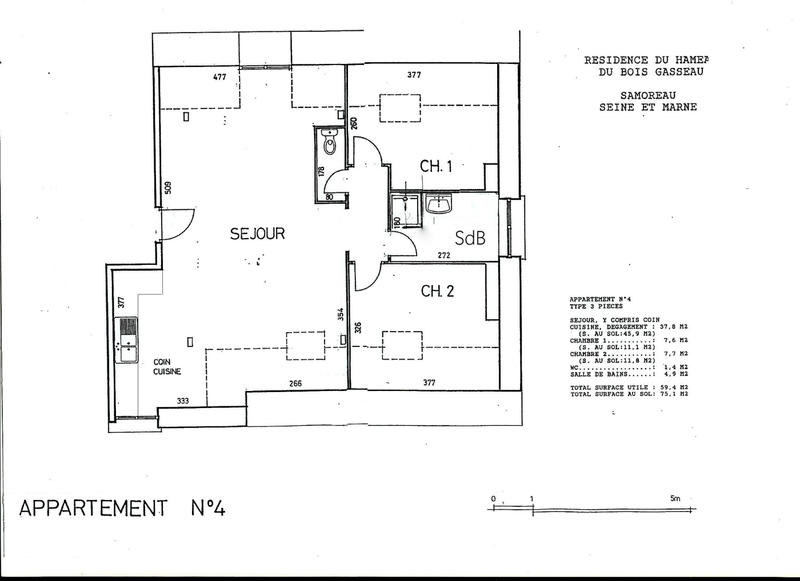Appartement - 58 m² - 3 pièces