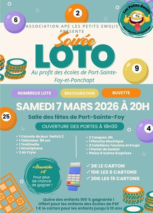 Soirée loto par l'Ape les Petits Emojis