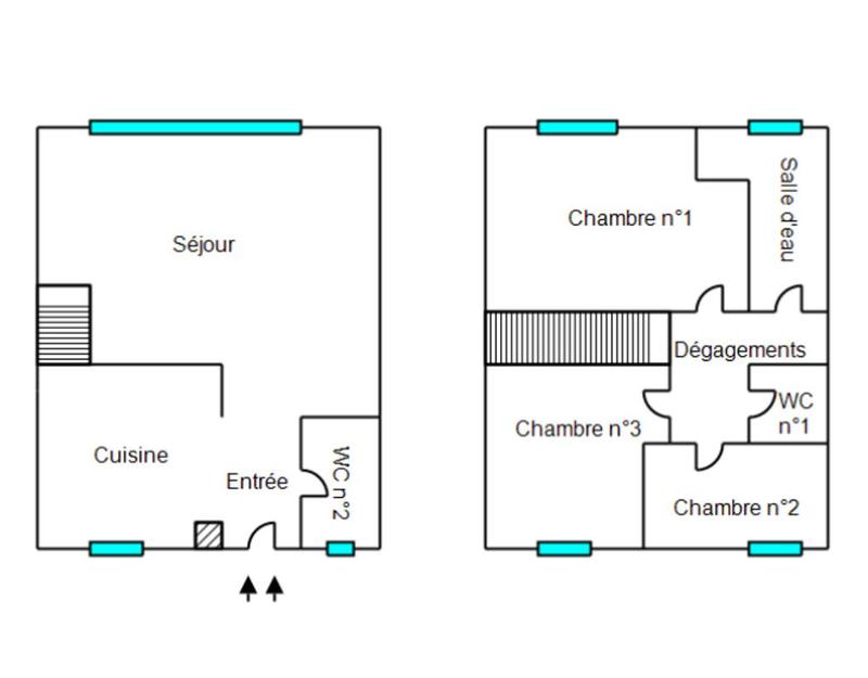Maison - 76 m² - 4 pièces