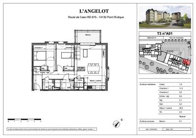 Appartement - 71 m² - 3 pièces
