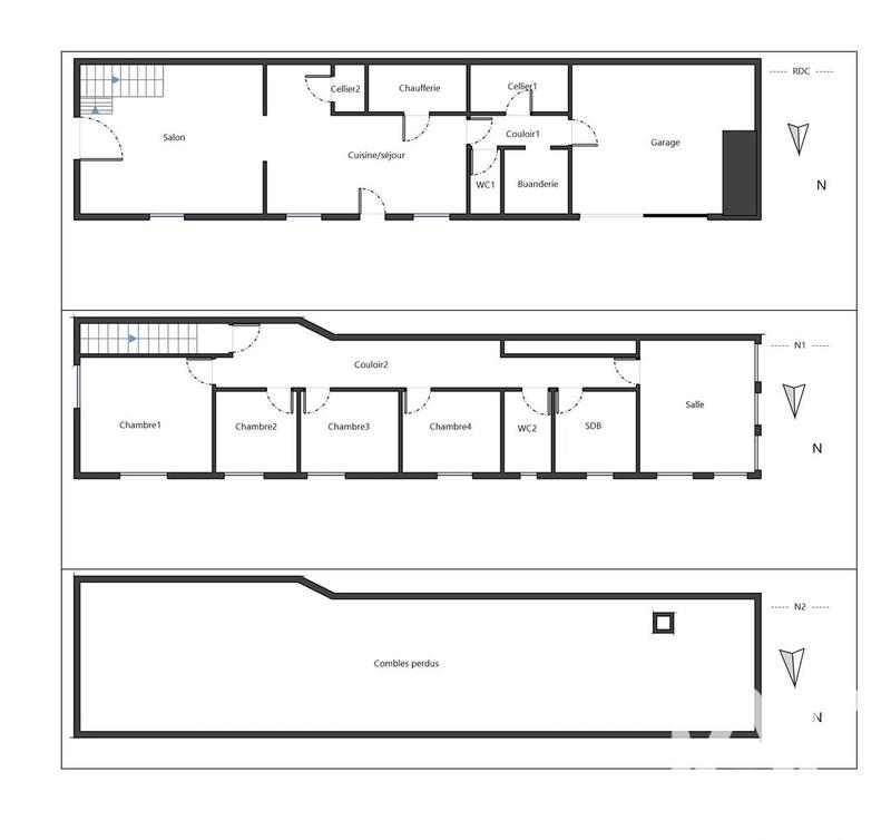Maison de village - 143 m² - 7 pièces