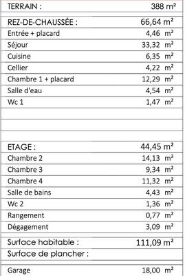 Maison contemporaine - 111 m² - 5 pièces