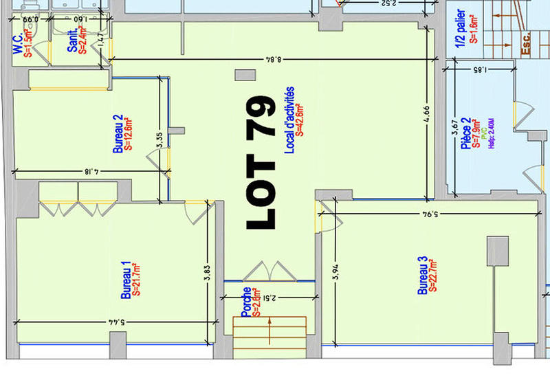 Bureau - 557 m² - 25 pièces