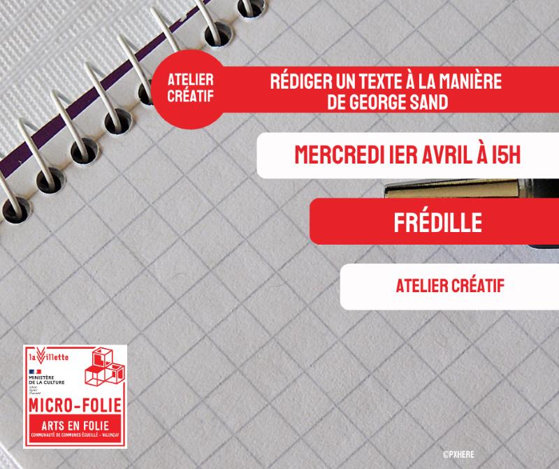 Micro-Folie : "Rédiger un texte à la manière de George Sand"