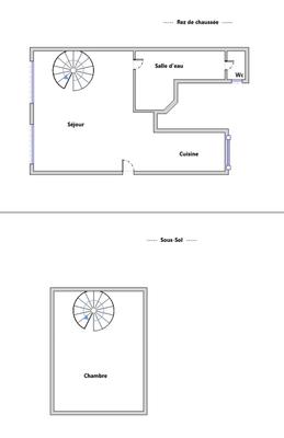 Duplex - 35 m² - 2 pièces