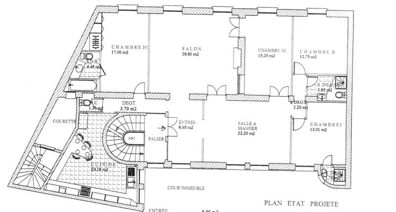 Appartement - 155 m² - 6 pièces