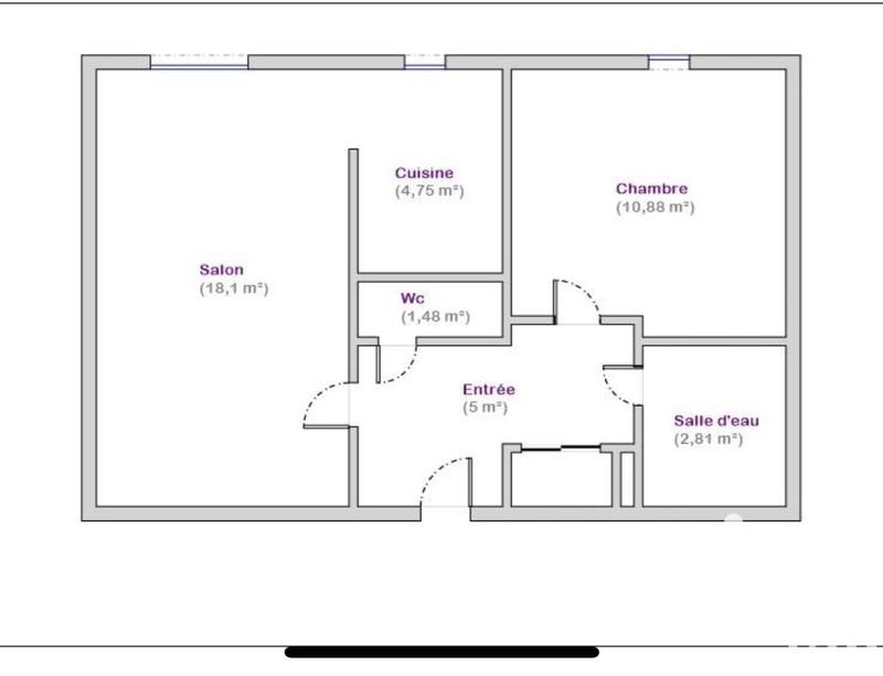 Appartement - 43 m² - 2 pièces