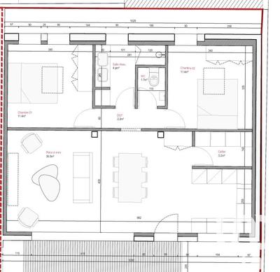 Maison - 71 m² - 3 pièces