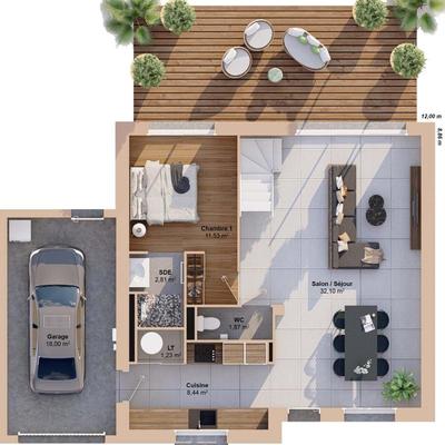 Maison - 113 m² - 6 pièces