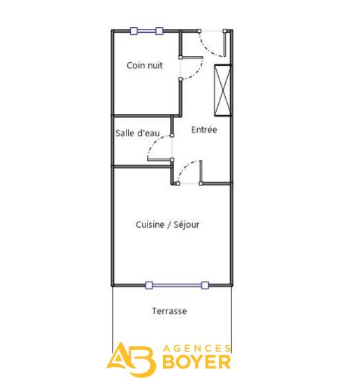 Appartement - 26 m² - 2 pièces