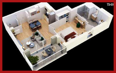 Appartement - 44 m² - 2 pièces