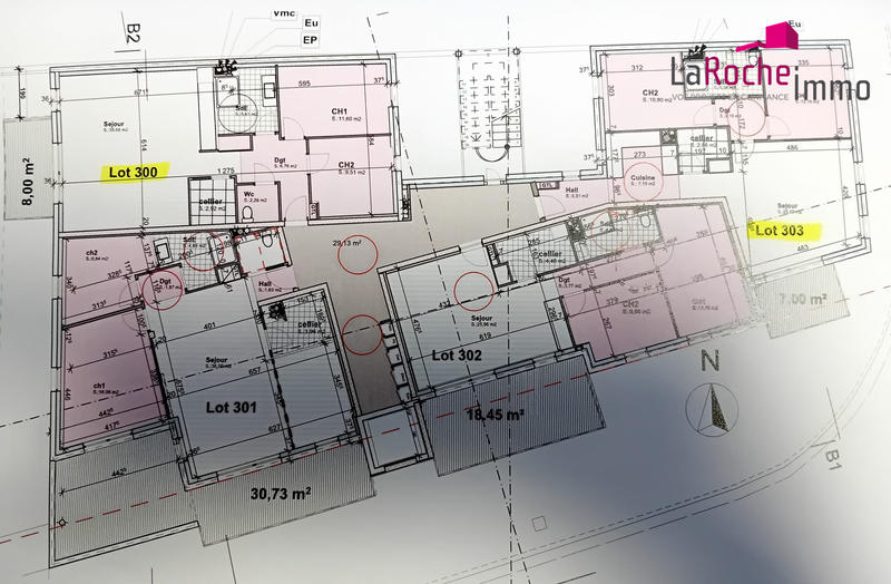 Appartement - 70 m² - 3 pièces