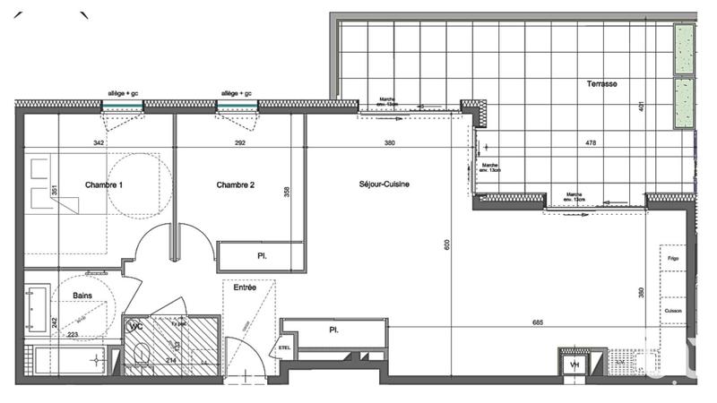 Appartement - 76 m² - 3 pièces
