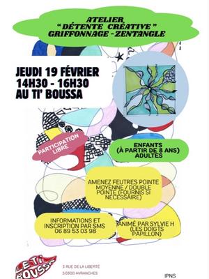 Atelier détente créative "griffonnage et zentangle"