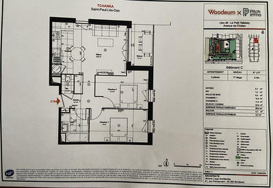 Appartement - 58 m² - 3 pièces