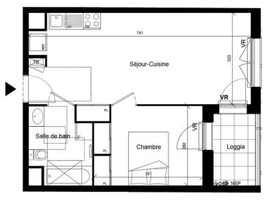 Appartement - 41 m² - 2 pièces