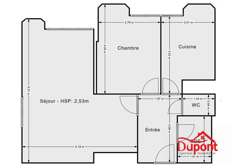 Appartement - 186 m² - 2 pièces