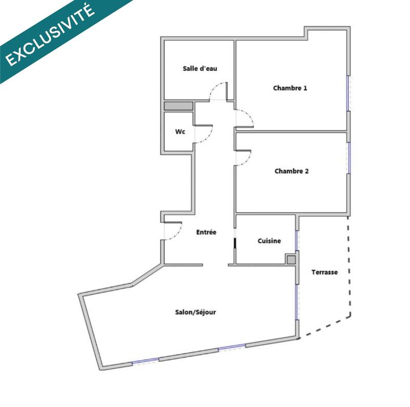 Appartement - 70 m² - 3 pièces