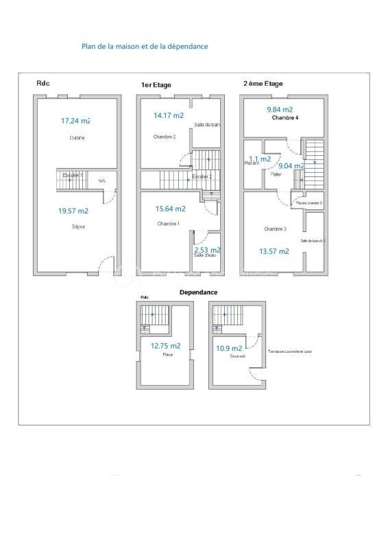 Maison de village - 111 m² - 5 pièces