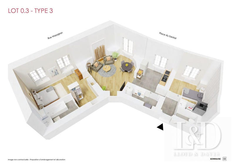 Appartement - 74 m² - 3 pièces