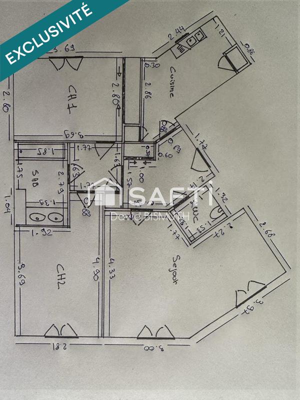 Appartement - 66 m² - 3 pièces