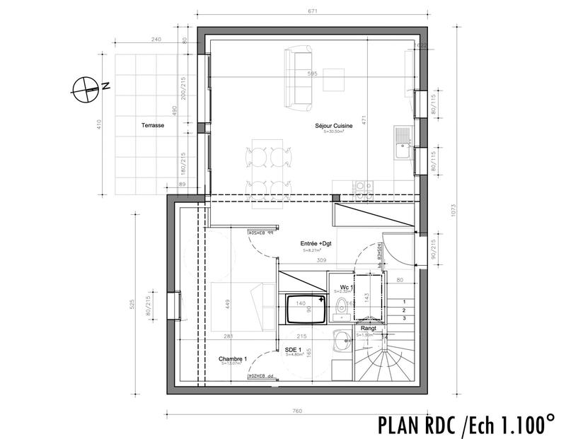 Maison contemporaine - 86 m² - 4 pièces