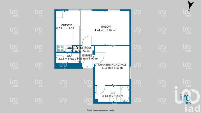 Appartement - 43 m² - 2 pièces