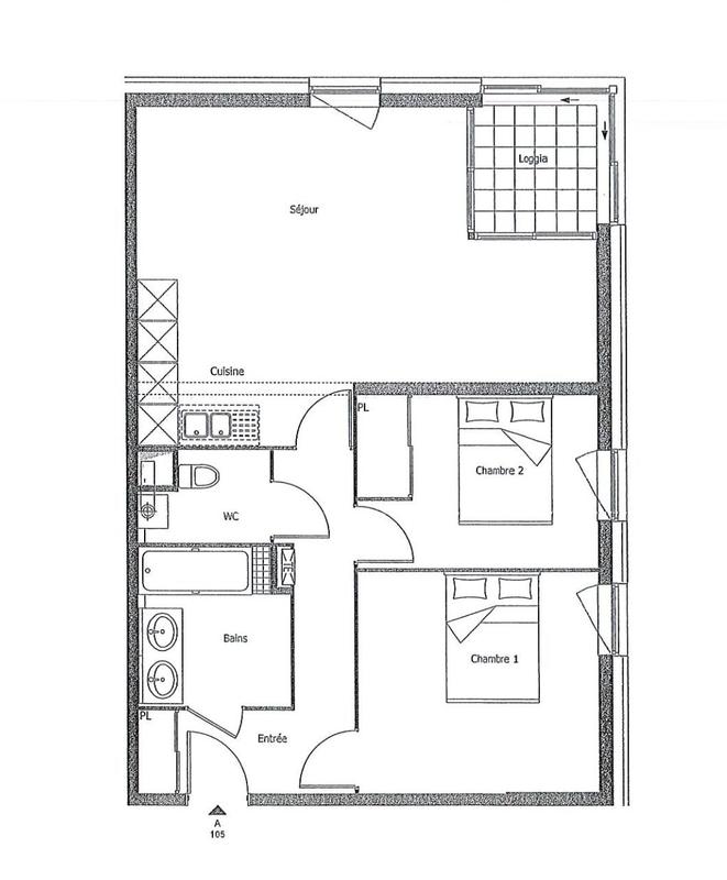 Appartement - 65 m² - 3 pièces