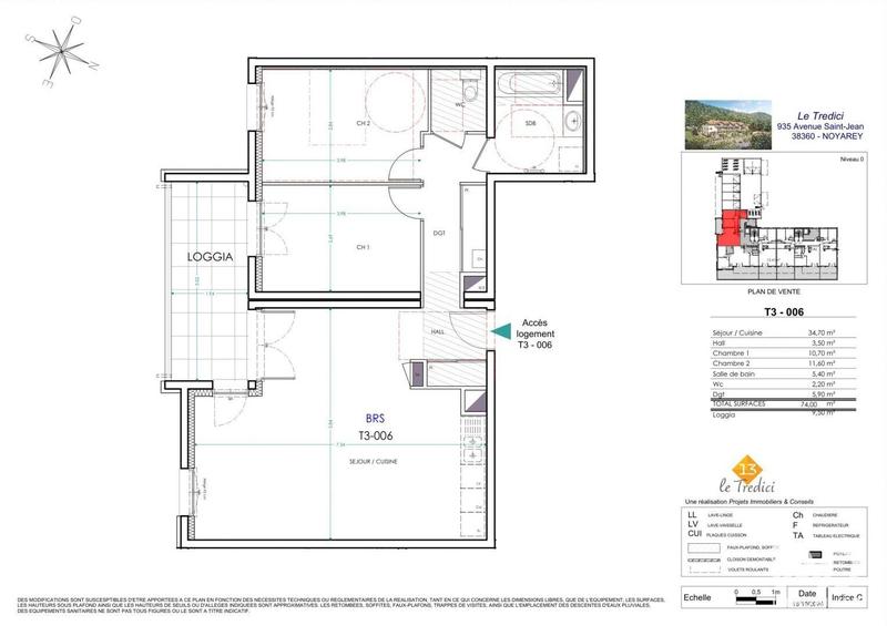 Appartement - 74 m² - 3 pièces