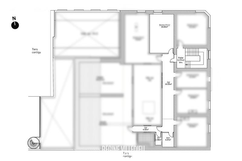 Bureau - 70 m² - 3 pièces