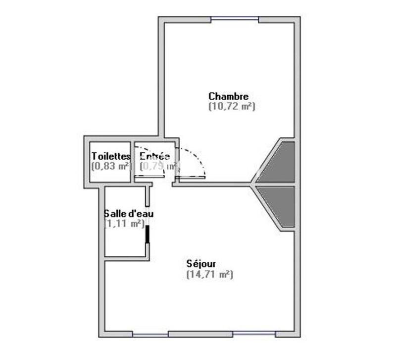 Appartement - 28 m² - 2 pièces