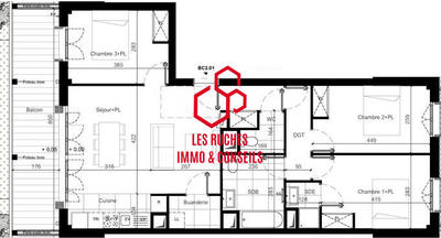 Appartement - 82 m² - 4 pièces