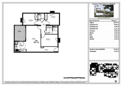Appartement - 87 m² - 4 pièces