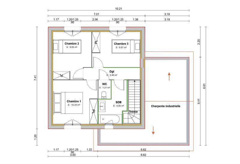 Maison - 79 m² - 4 pièces