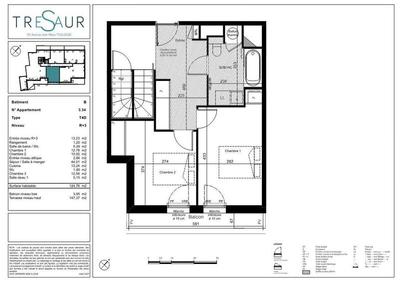 Appartement - 125 m² - 5 pièces