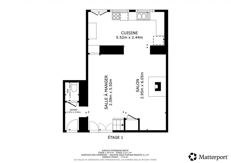 Maison - 73 m² - 3 pièces