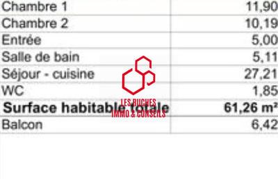 Appartement - 61 m² - 3 pièces