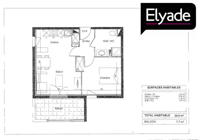 Appartement - 40 m² - 2 pièces
