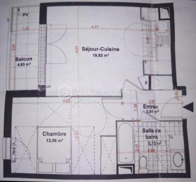 Appartement - 44 m² - 2 pièces