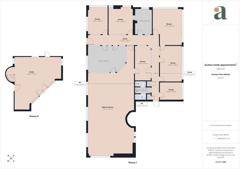 Bureau - 310 m² - 1 pièce